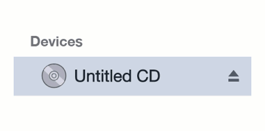 Mac desktop CD icon